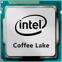 Symbol Intel Coffee Lake – CPU-Architektur der 8. Generation für Desktop-Computer